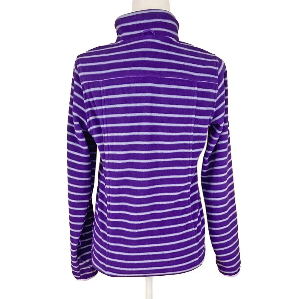 Lands' End Girls 3-in-1 Stormer Parka Size XL (16) Purple Gray Hood Fleece Lined
